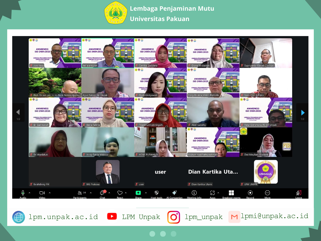 Pelaksanaan Kegiatan Awareness ISO 21001:2025 - 20 Januari 2026