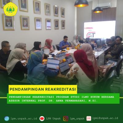 Pendampingan Reakreditasi Program Studi Ilmu Hukum